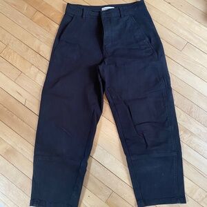 Black everlane barrel pants